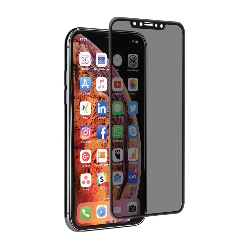 Protector pantalla Muvit para Apple iPhone XR vidrio templado privacidad curvo