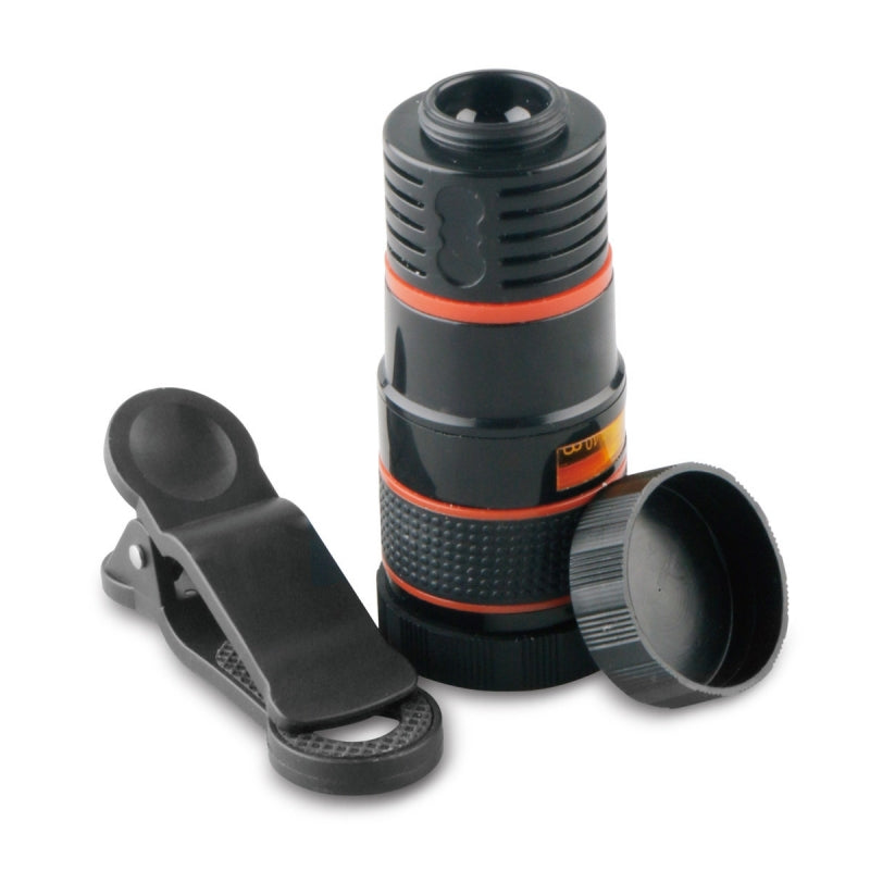 Teleobjetivo Muvit 8X universal negro.