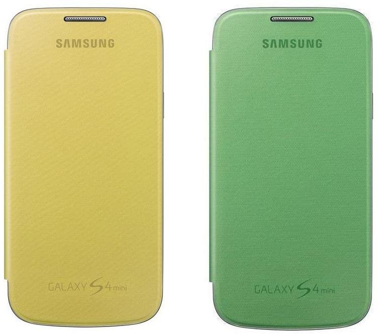 Pack 2 Fundas Samsung Flip Cover para Samsung Galaxy S4 mini (Verde/Amarillo)