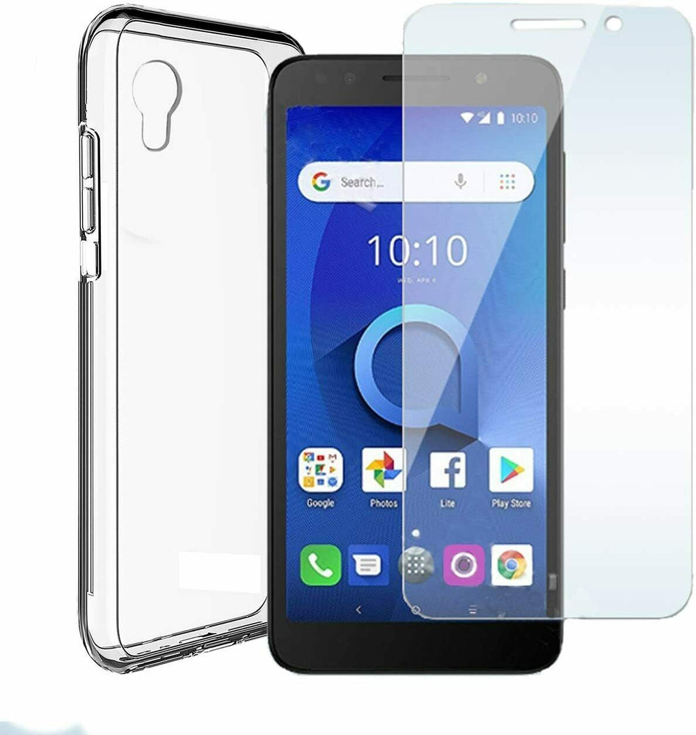 Muvit Cristal Soft-Pack de Funda+Protector Pantalla para Nos Novu IV,Transparete
