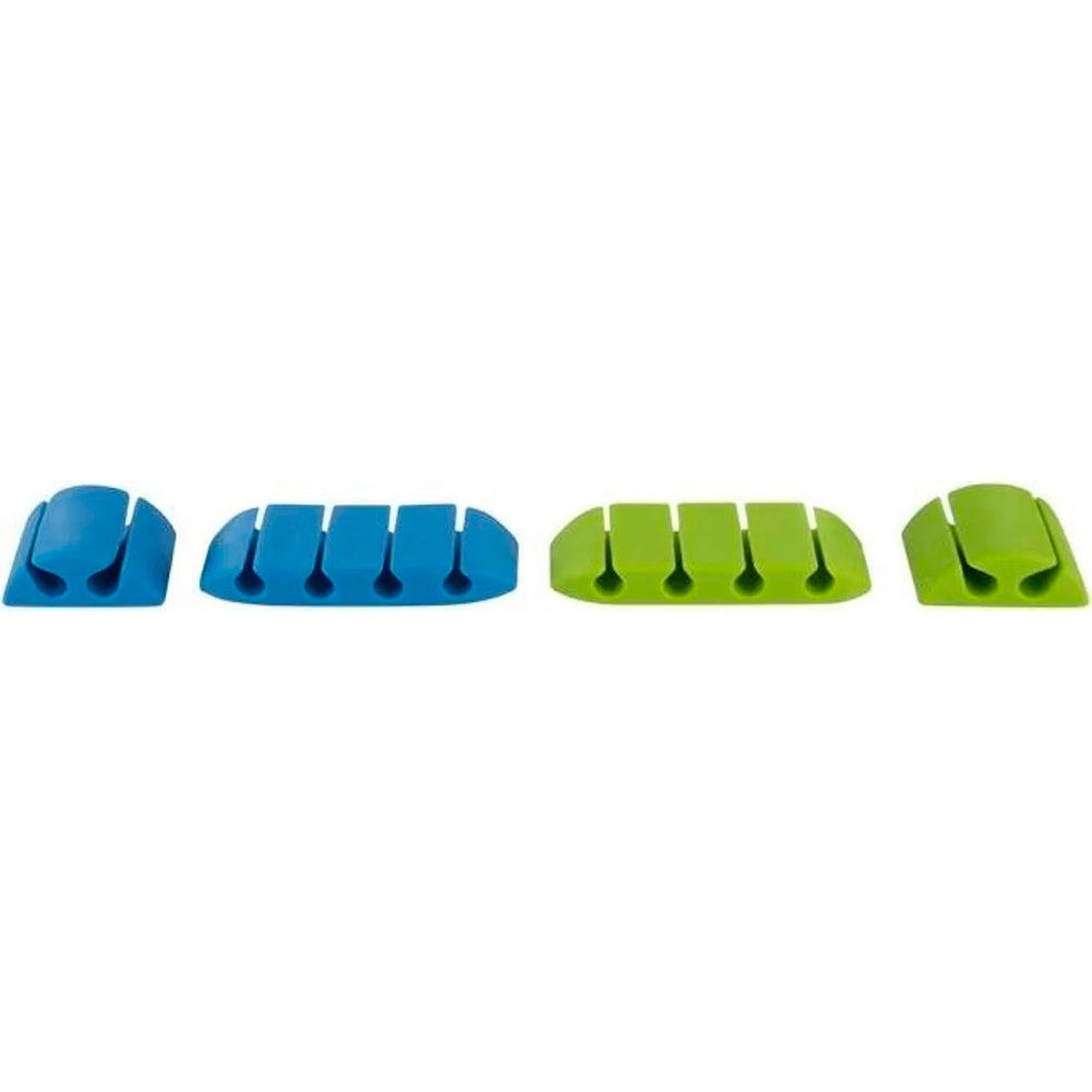 Muvit Pack de 4 organizadores para cables Azul/Verde