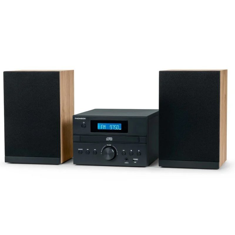 Minicadena Thomson MIC123BT Bluetooth 50W con Radio CD/MP3/USB Negra *Sin mando*