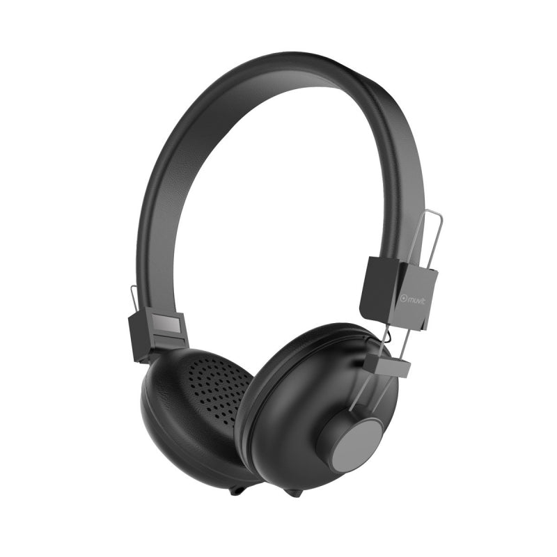 Cascos Stereo 3.5mm N1C Muvit iO color negro, conexión jack (NUEVO)