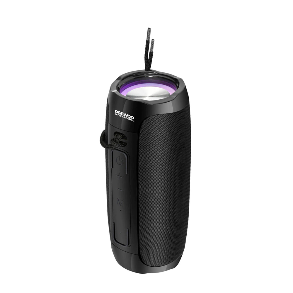 Radio Altavoz Bluetooth con bateria Daewoo DBT-25B negro iluminación LED y USB