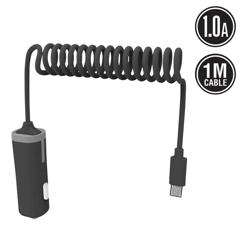 Cargador Coche Negro Micro USB Reversible 1A Muvit iO.
