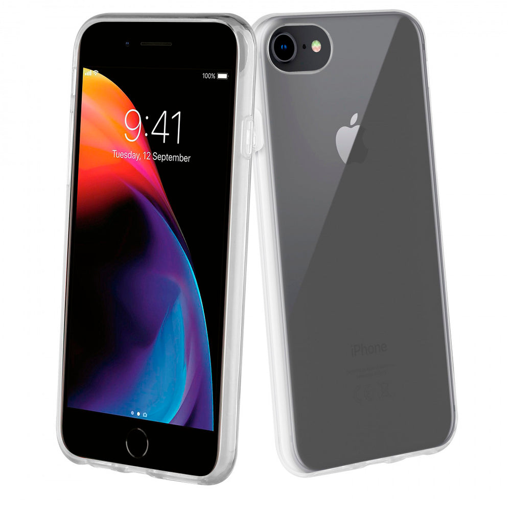 Funda Muvit for Change recycletek antibacteriana para Apple iPhone SE/8/7 trans.