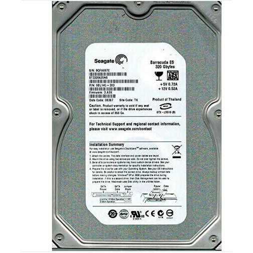 Disco Duro Seagate Barracuda ST3320620NS 3,5» 320GB SATA 7200RPM Usado.