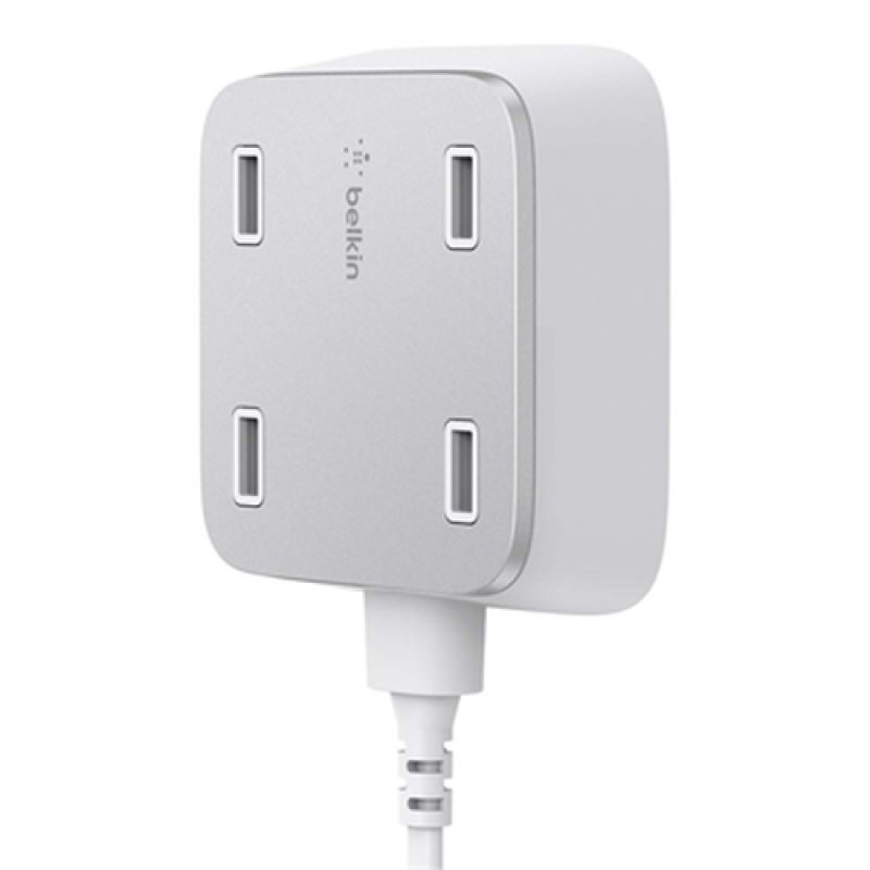 Cargador de Mesa Belkin Rockstar con 4 x USB 5.4A Gris.