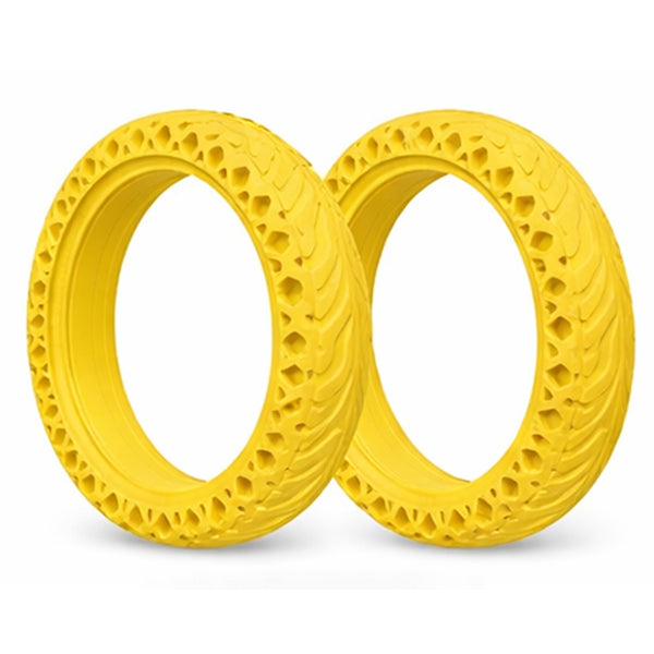 2 Ruedas Macizas para patinete de 8,5″ Urban Scout Dibujo nido de abeja Amarilla