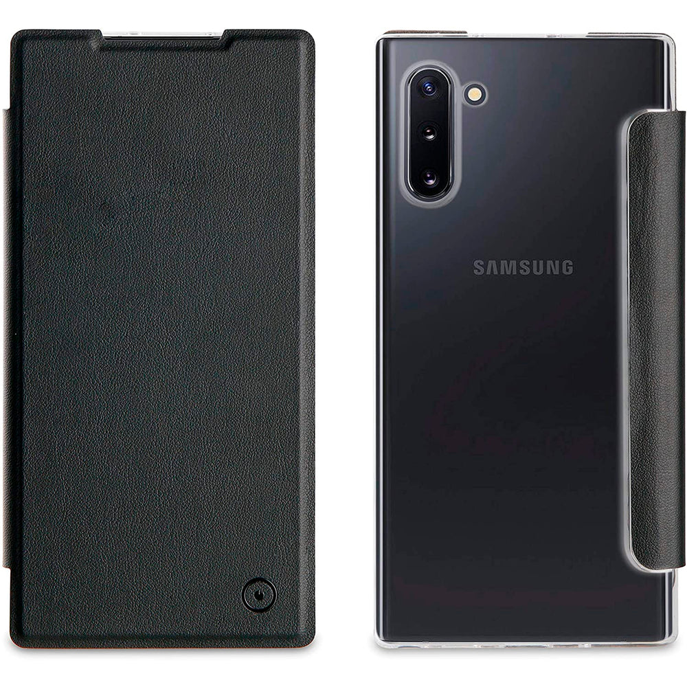 Funda Muvit Folio Samsung Galaxy Note 10/10 5G parte trasera transparente negra