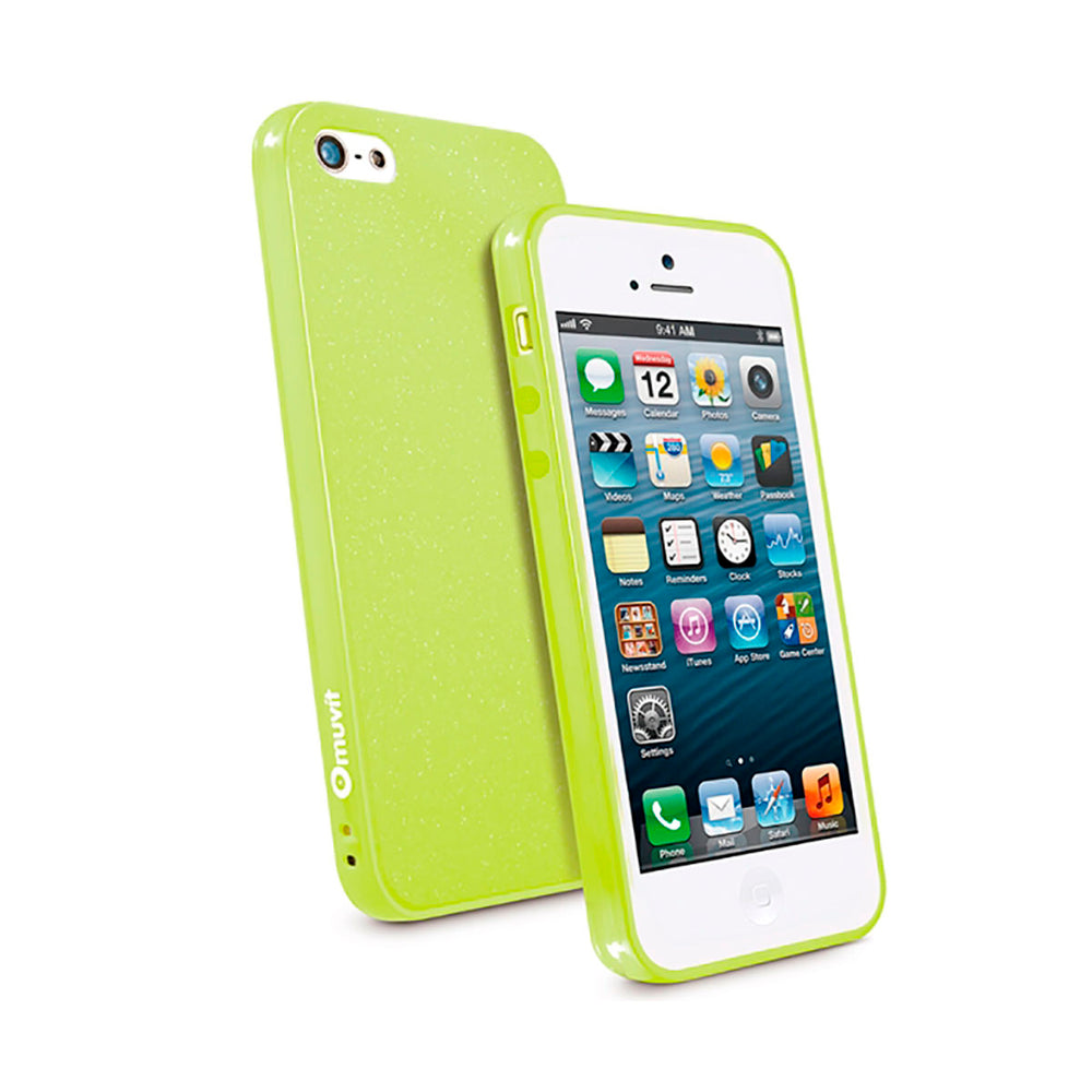 Carcasa Muvit minigel fina para Apple iPhone 5 color verde