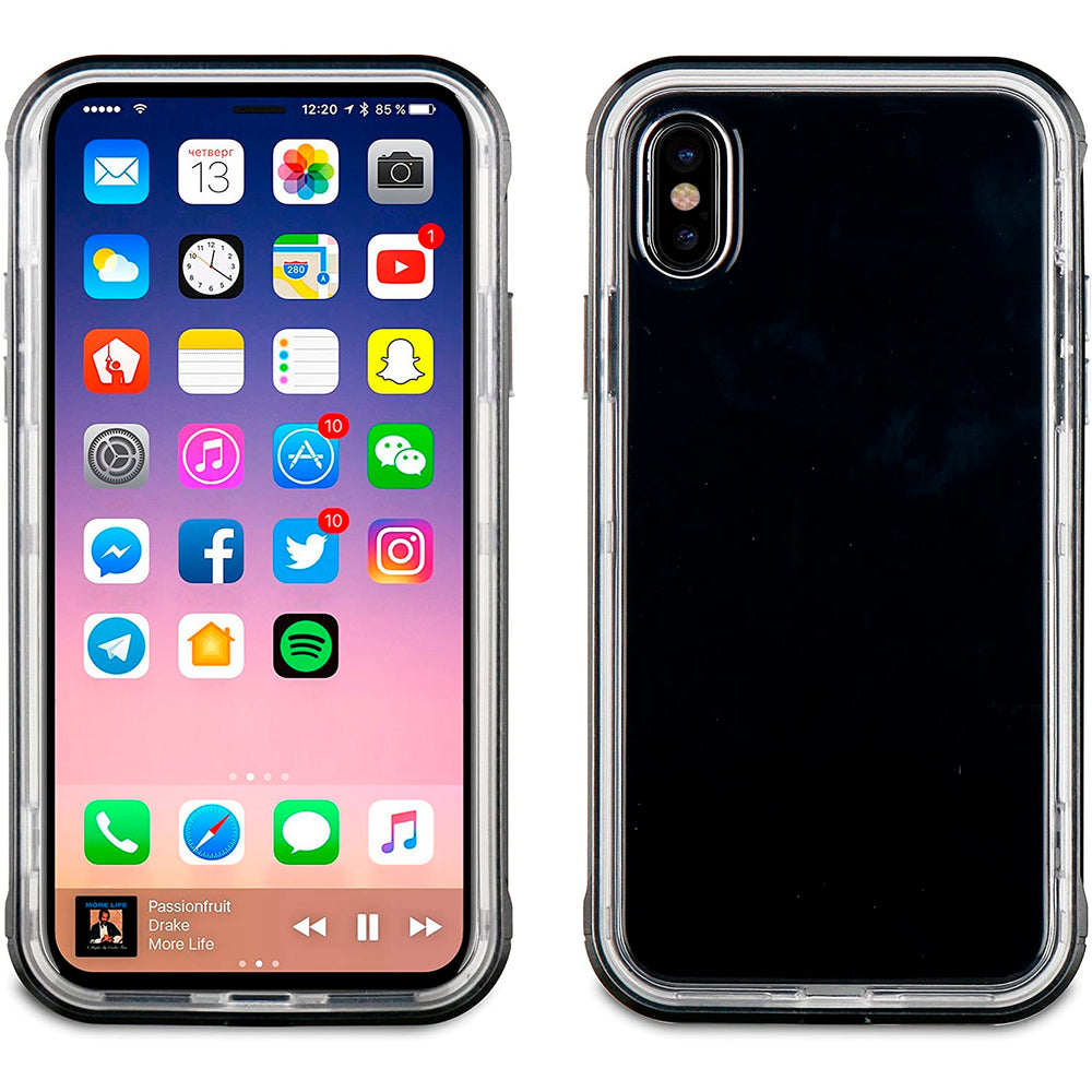 Funda Muvit Cristal Soft Bump para Apple iPhone X color negro.
