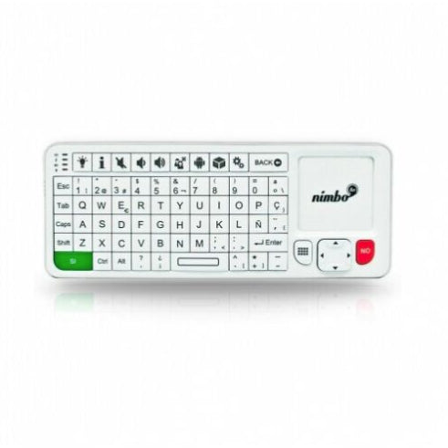 Mini Teclado inalámbrico con batería interna, Nimbo compatible con PC y SmartTV.