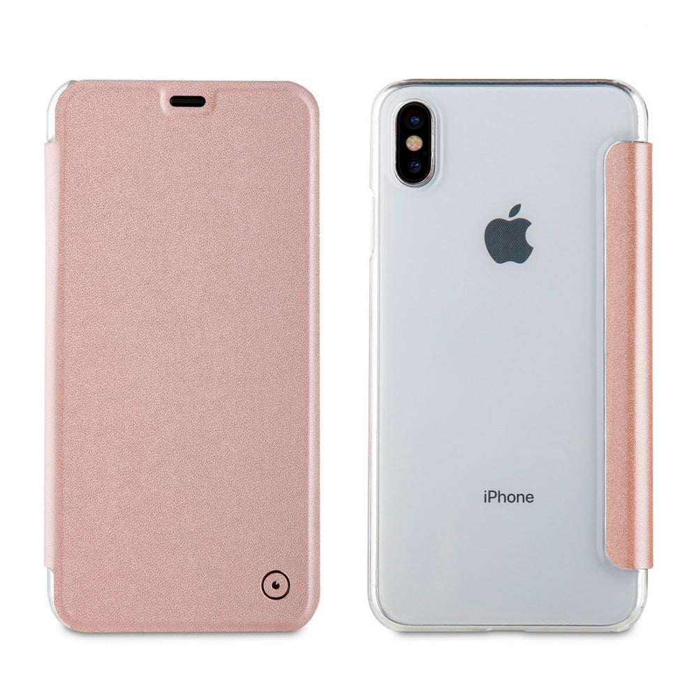 Funda Folio Muvit para Apple iPhone Xs Max oro rosa