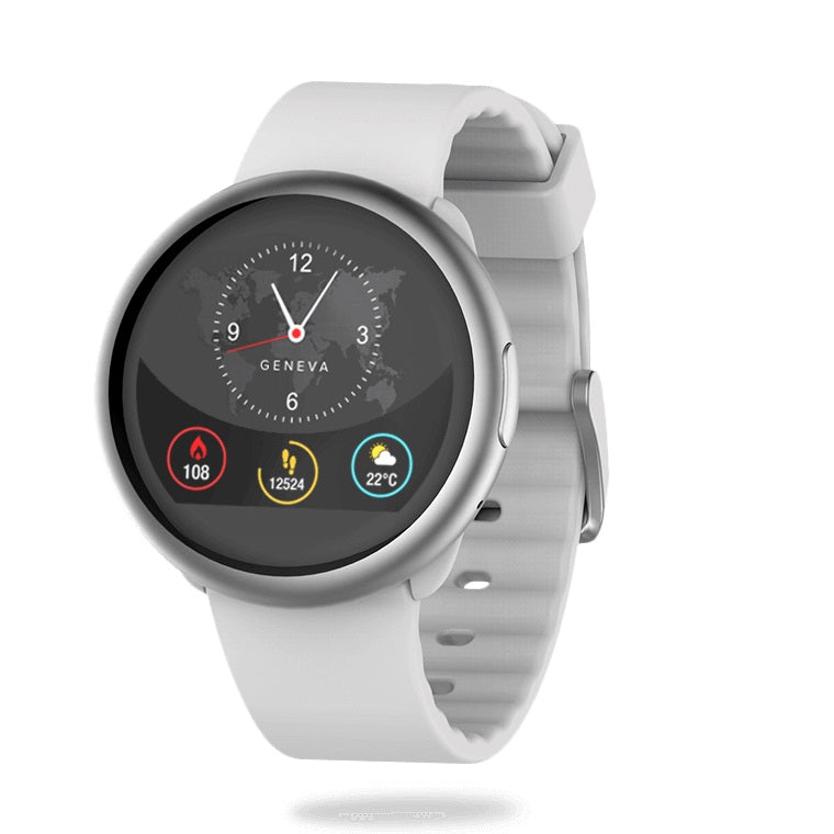 Reloj MyKronoz Zeround 2 actividad notificaciones y pantalla táctil blanco/plata
