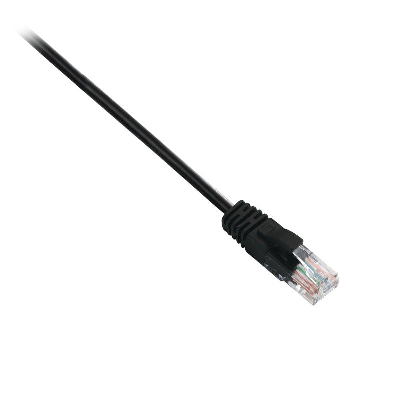 Cable V7 negro Cat6 no blindado (UTP) con conector RJ45 macho a RJ45 macho 5m