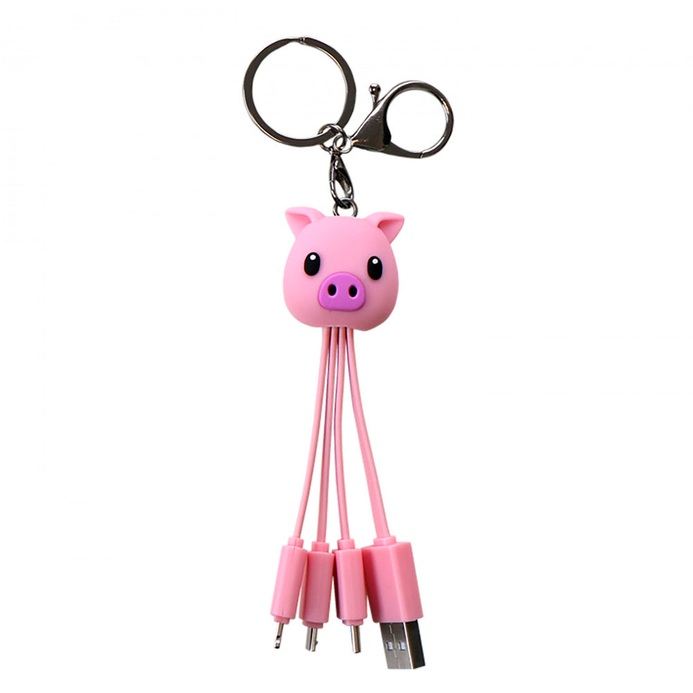 Cable Yello Koko Pig 3 en 1 USB A/micro USB y USB C y Lightning 0,15m