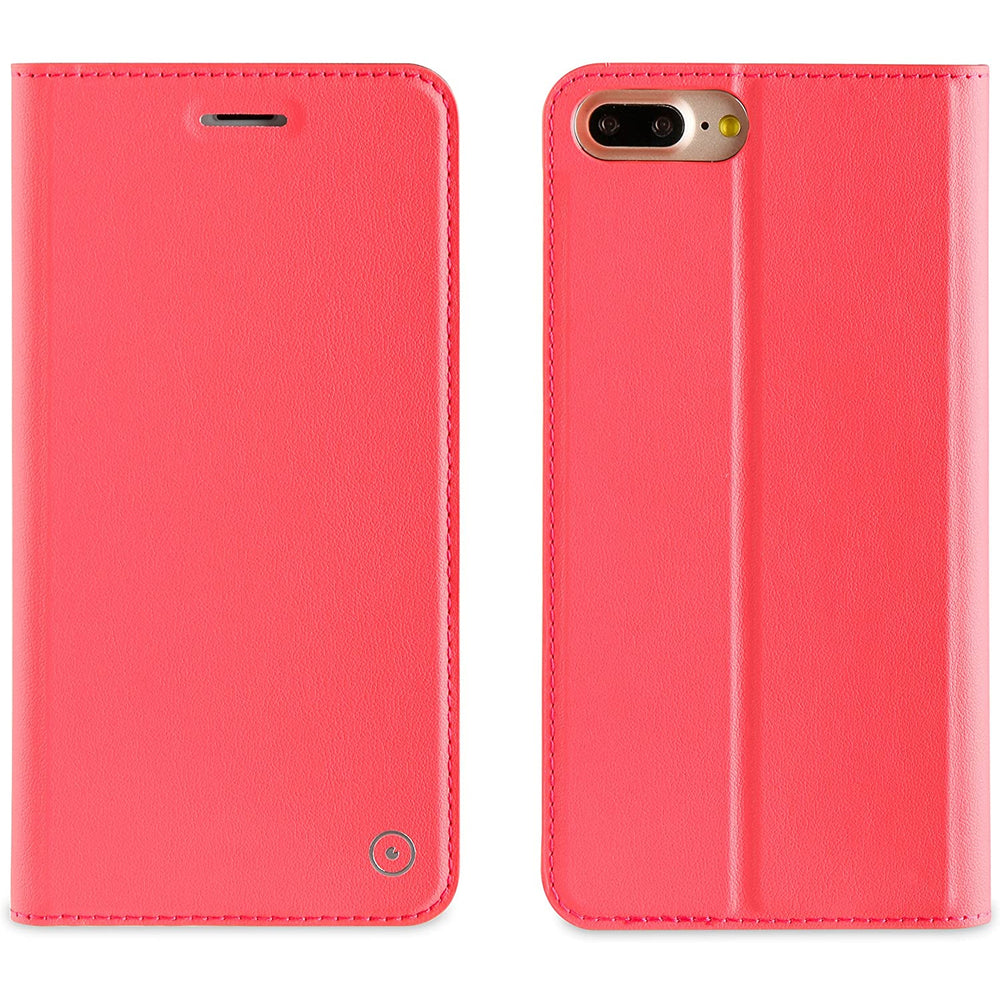 Funda Muvit Folio Stand para Apple iPhone 8+/7+ función soporte, tarjetero coral