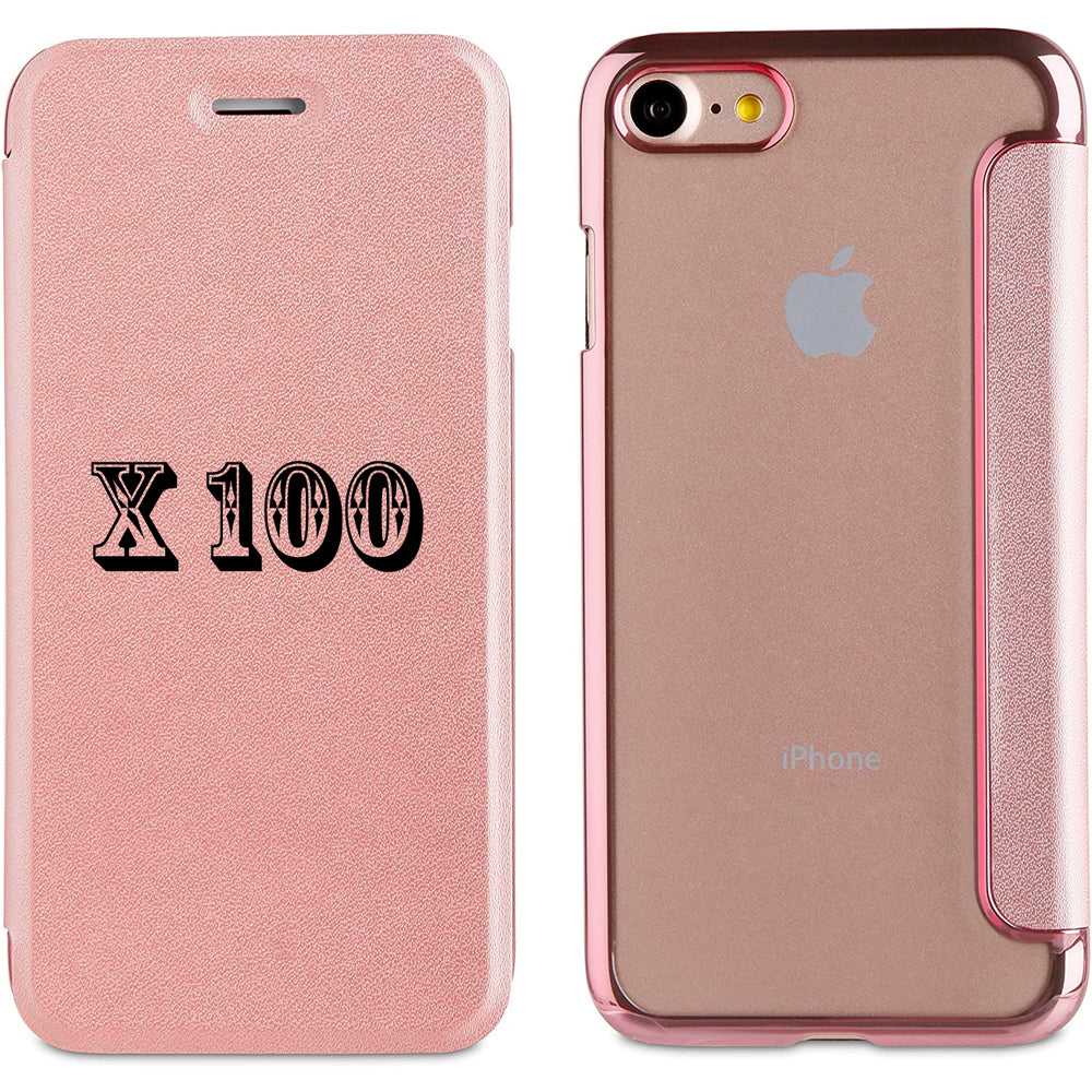 100 Fundas Muvit Life Bling Folio Rosa con Marco Rosa Oro para Apple iPhone 7/8