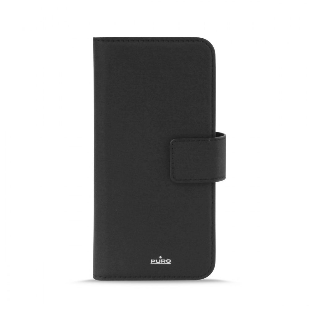 Funda Puro wallet para Apple iPhone XS/X + carcasa extraíble negra