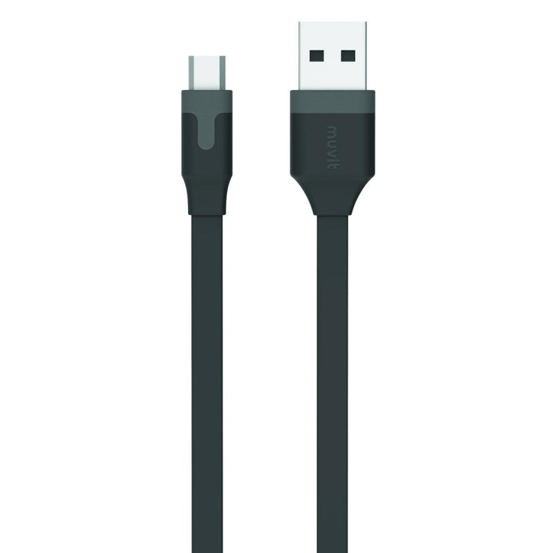 Cable Muvit USB-Micro USB 2.4A 2m negro