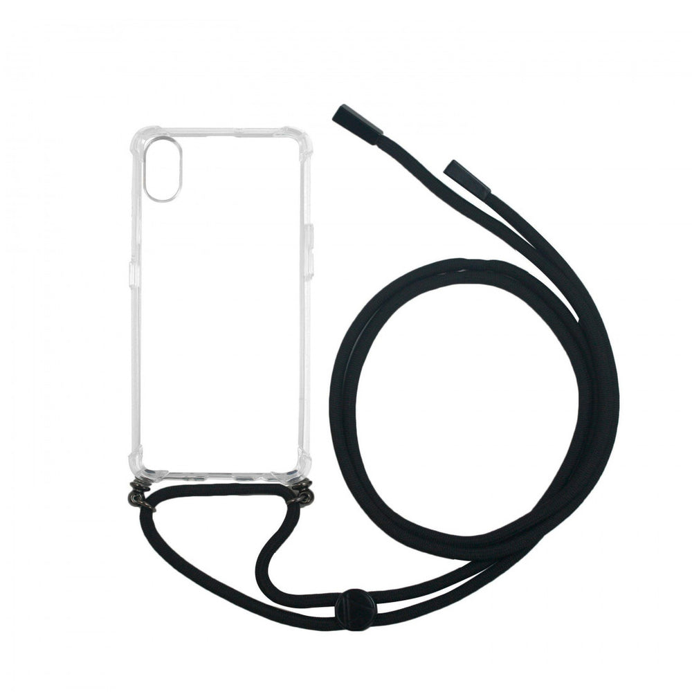Funda Muvit Life para Apple iPhone XR con colgante transparente.