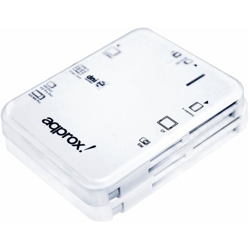 Lector de Tarjetas Approx APPCRDNI Externo 6 Ranuras color Blanco