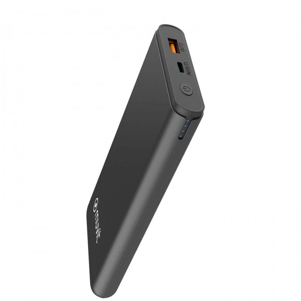 Power Bank Muvit 10000mAh USB A 2,4A + USB C PD/Output (USB A+tipo C) negro