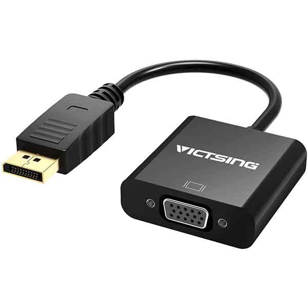 Adaptador VicTsing Display Port a VGA macho a hembra negro
