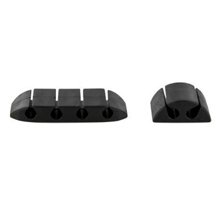Muvit Pack organizador de cables multiusos 2 tamaños para 4 y 2 Cables Negro