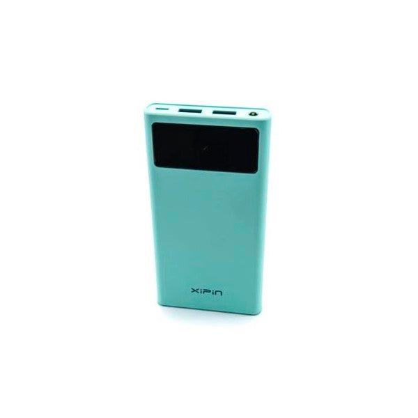 Power Bank Xipin T21 10000mAh con batería de polímero USB Dual Verde.