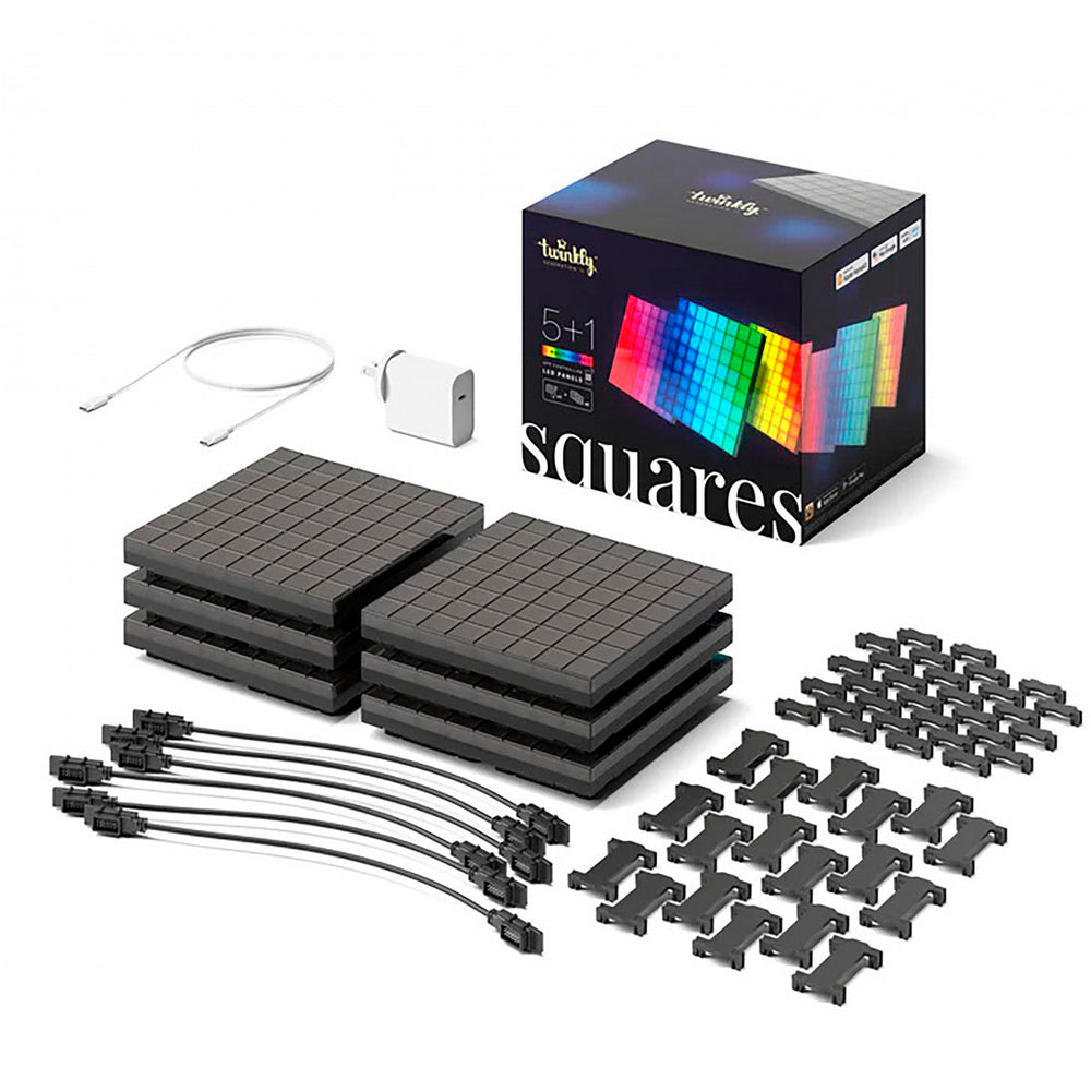 Twinkly Square Block Kit 6 – 64 RGB Pixel – 20x20cm Bluetooth + Wi-Fi IP20