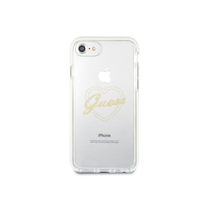 Carcasa Original GUESS corazón Shock Proof Transparente para Apple Iphone 7/8.