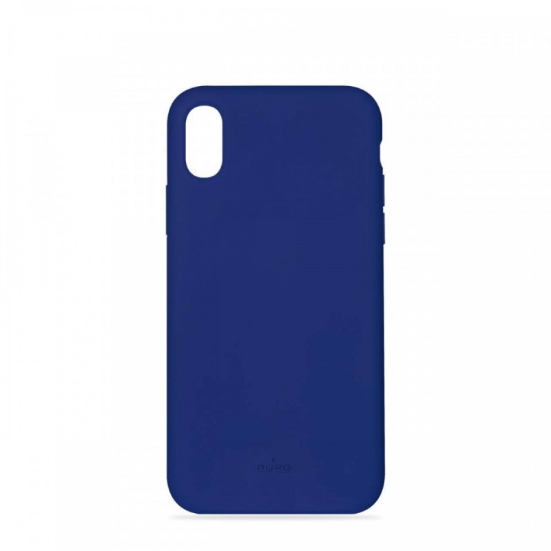Funda Puro silicona con microfibra para Apple iPhone XS Max icon azul