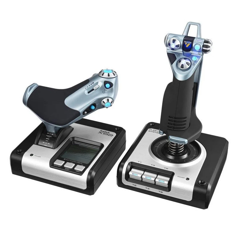 Logitech G Saitek X52 Flight Control System Sistema de Control de Vuelo Usado *
