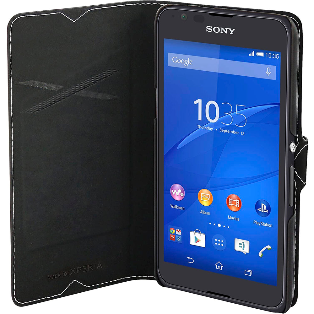 Funda Folio Made For Xperia para Sony Xperia E4G negro.