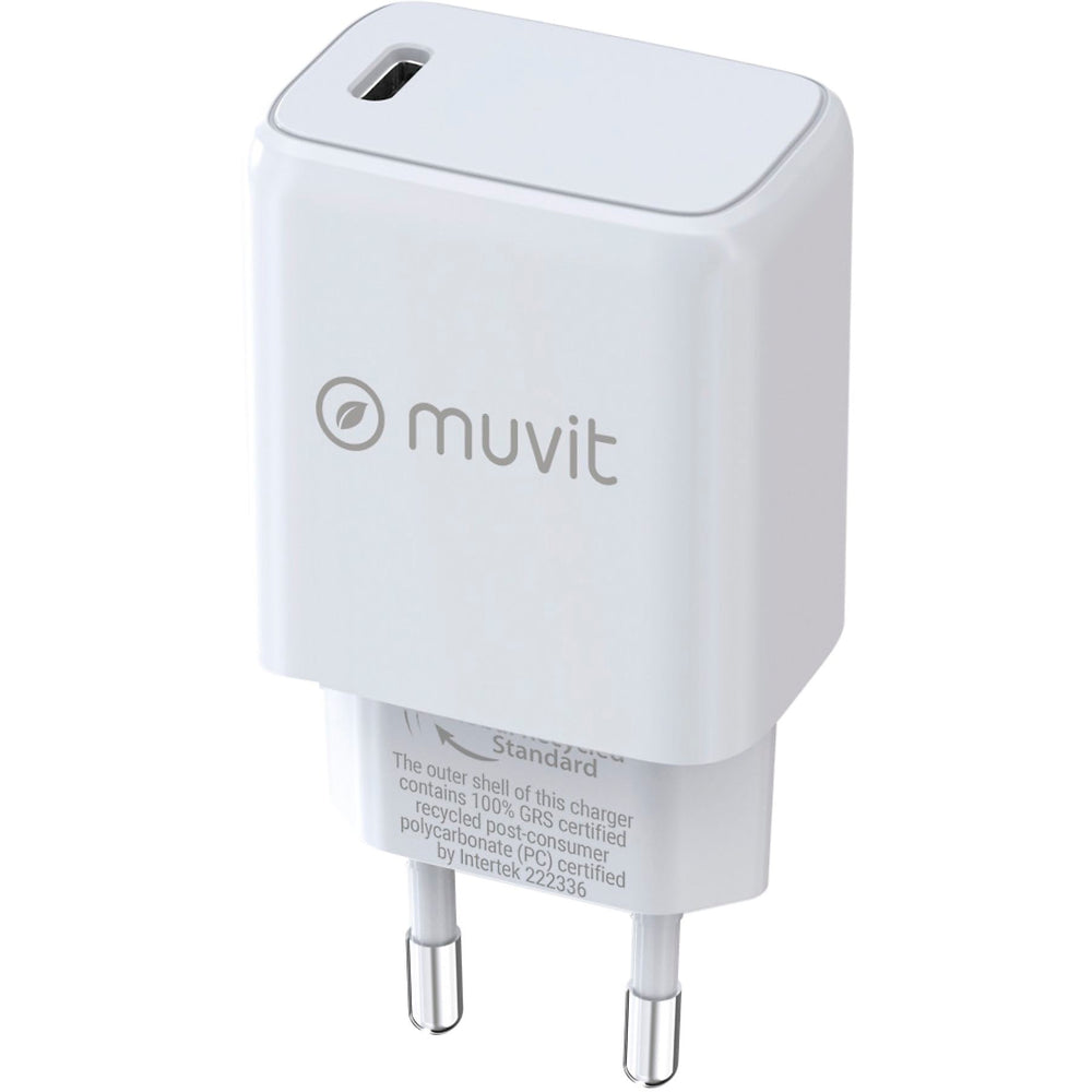 Cargador de Pared Muvit for Change Tipo C PD 25W blanco