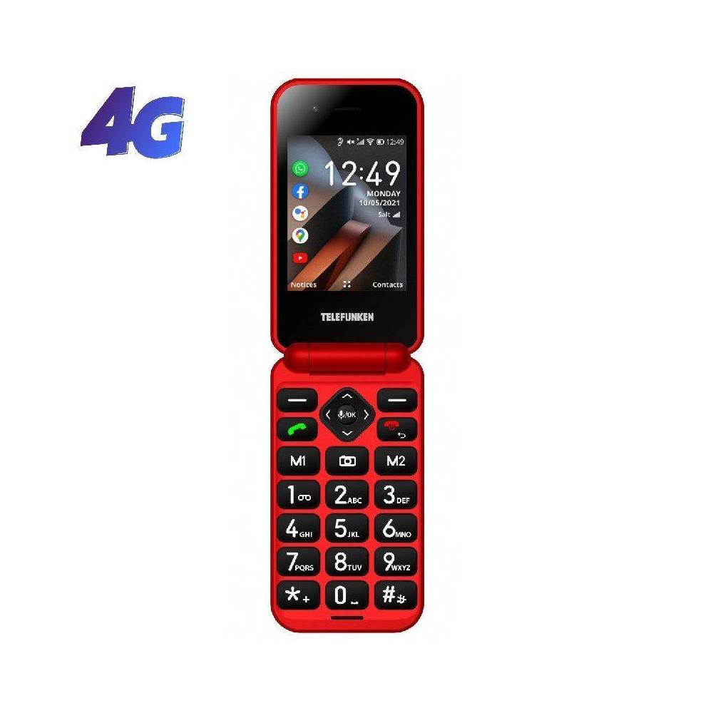 Teléfono Móvil Telefunken Libre S740 4G 2.8″ KaIOS Rojo *Pantalla con rayas*