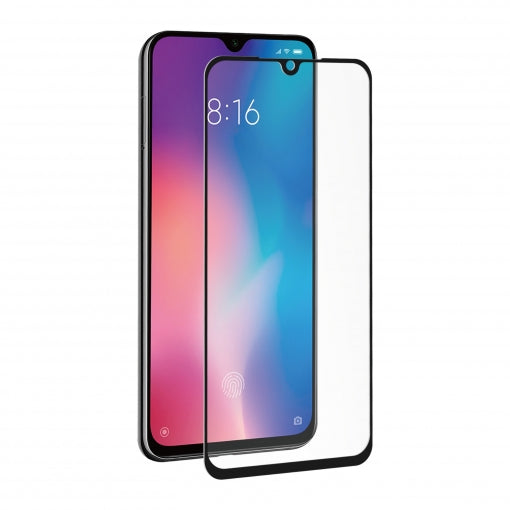 Protector de pantalla Muvit Xiaomi Mi A9 SE vidrio templado plano marco negro.
