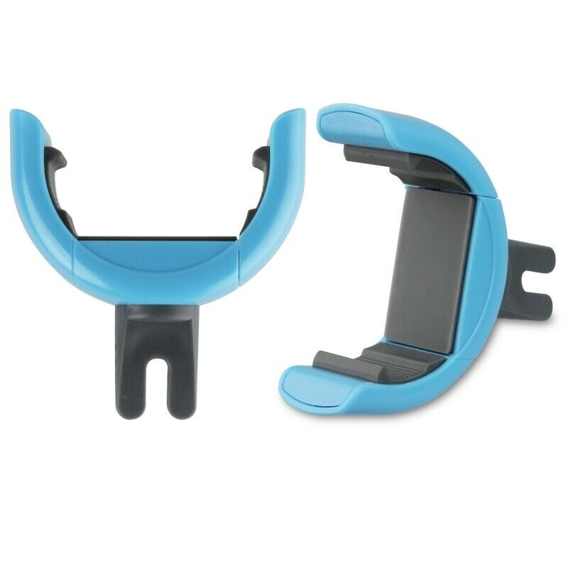 Soporte de Coche Muvit universal salida de aire rotativo 360. Hasta 5,7» azul