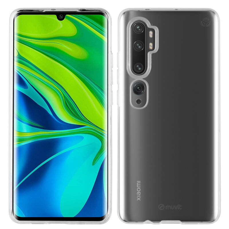 Carcasa Muvit for change para Xiaomi Note 10 Pro recycletek transparente.