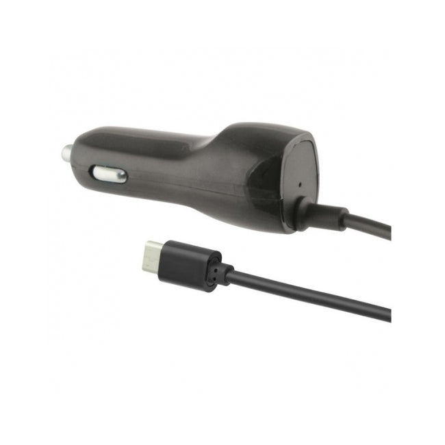 Cargador de coche Ksix Contact 2.1A USB Tipo C 1 metro Negro