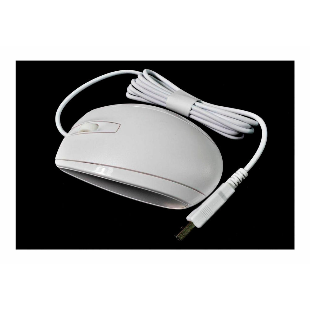 Ratón USB HP 904368-001 con cable optico color blanco
