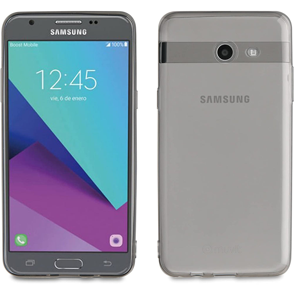 Funda Muvit Cristal Soft para Samsung Galaxy J5 2017 gris transparente.