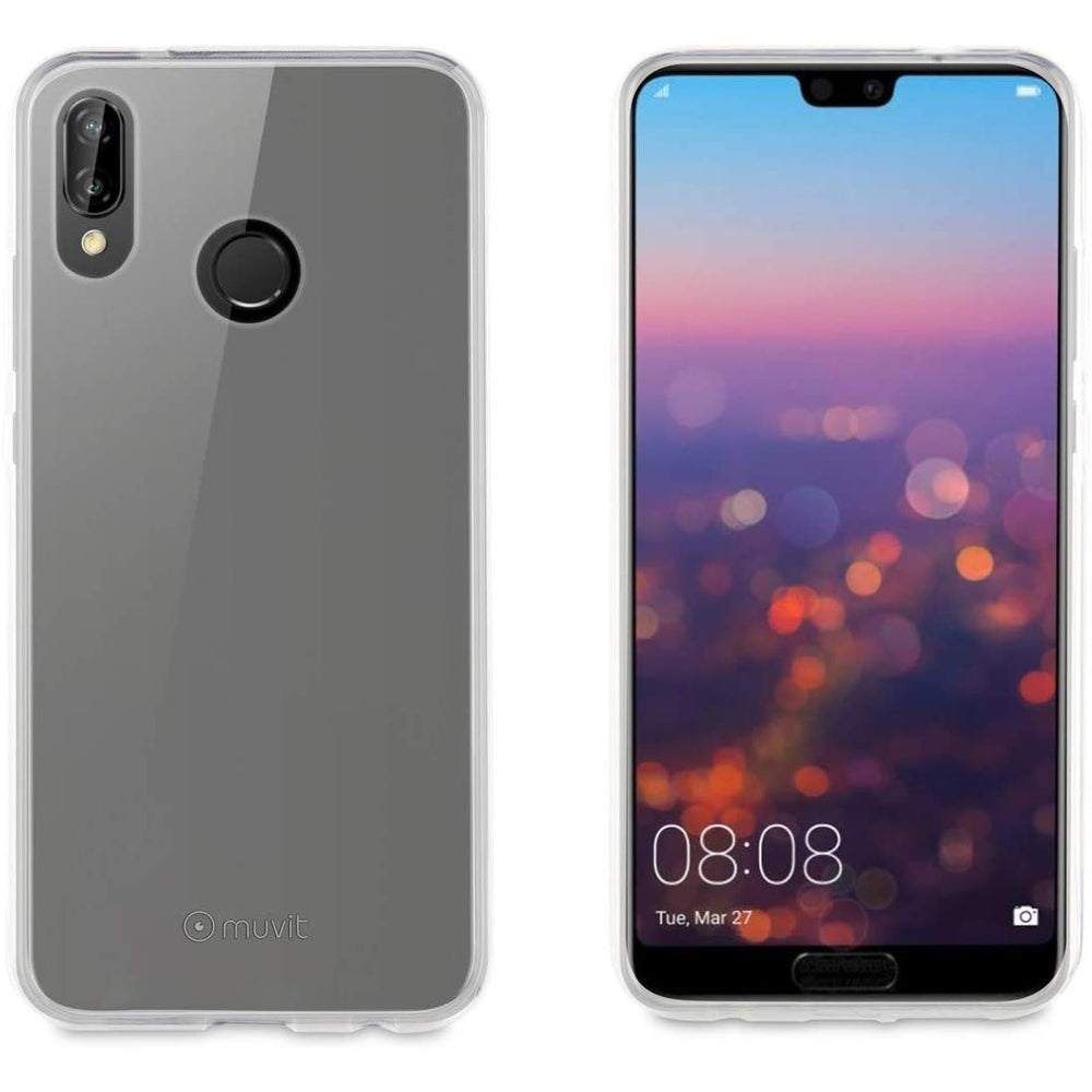 Carcasa Muvit Cristal Soft para Huawei P20 Lite Transparente