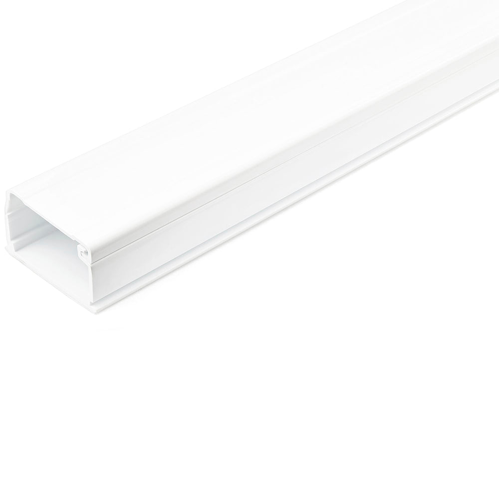 Canaleta de Gestón de Cableado Sólido con Cinta Adhesiva y Tapa 45 mmx27 mm 1,8m