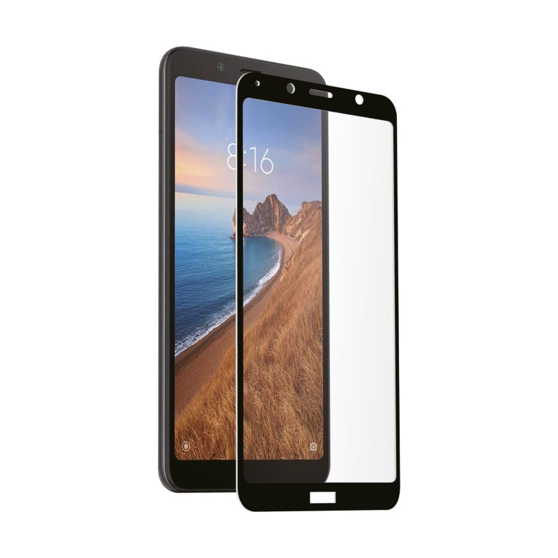 Protector de pantalla Muvit Xiaomi Redmi 7A vidrio templado plano marco negro