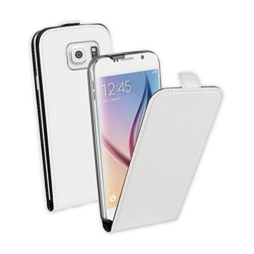 Pack Muvit para Samsung Galaxy S6 funda Slim blanca+protector pantalla flexible