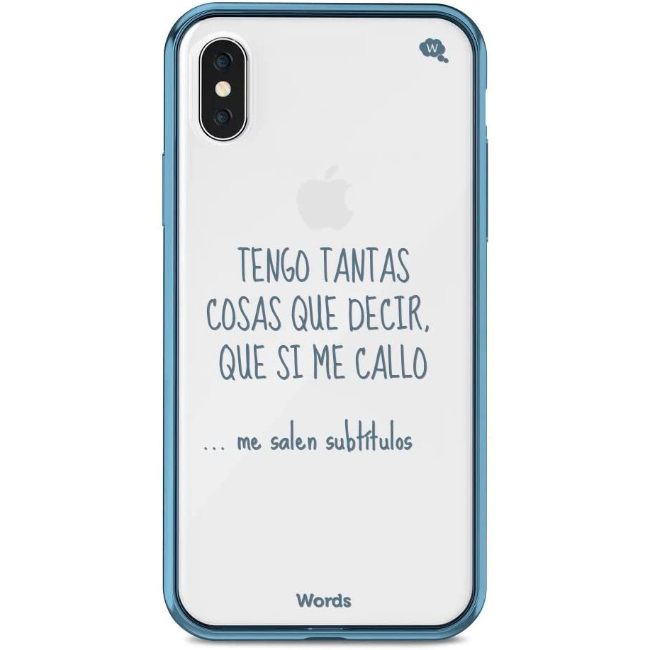 Carcasa transparente Words WOCT063 para Apple iPhone X.