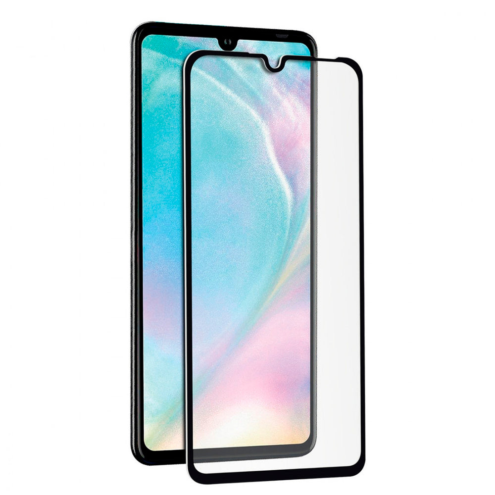Protector pantalla Muvit para Huawei P30 lite vidrio templado plano marco negro
